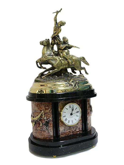 Часы каминные "Джигитовка"